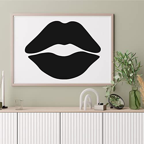 Schablone im Kussmund Lippen Größe: 50 x 70 cm v14 Design