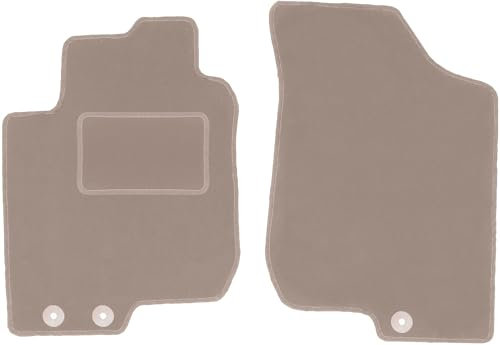 Wielganizator Automatte – Passend für Hyundai i30 I Schrägheck, Kombi, CW 2007-2012 – Velours – Autozubehör - Auto Fußmatten – Fußmatte Auto – 2-teilig - beige