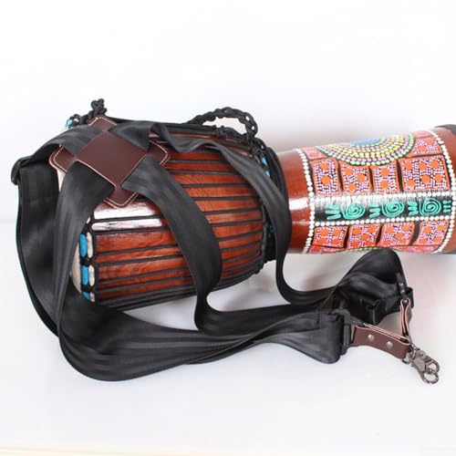 HEBEOT Djembe Taillengurt Afrikanische Hand Drum Gürtel Verstellbar Djembe Percussion Instrumente Schwarz