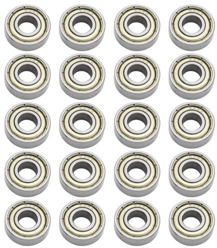 VGOL 20 Stück 696ZZ Kugellager Multifunktionales Doppelt Geschirmtes Rillenkugellager für Kleine Maschinen/Bürogeräte 6 mm X 15 mm X 5 mm