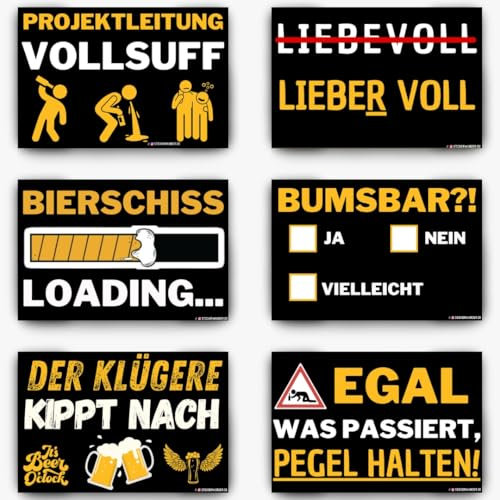 60x Malle Sticker, Malle Aufkleber - Party Spaß JGA - Malle Sticker Set