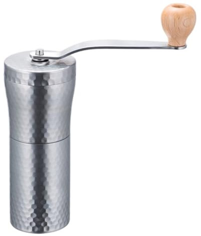 CTCOIJRN Molinillo de café Manual portátil de Acero Inoxidable Molinillo de café Manual con núcleo de cerámica y patrón de Martillo Máquina de café Molinillo de café de Mano