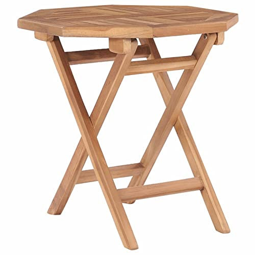 Klappbarer Gartentisch aus massivem Teakholz, 45 x 45 x 45 cm, Grill, Bistro, Terrasse, Picknick, Outdoor, Balkontisch