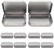 ZOCONE 10 Stück Metalldöschen, Blechdose mit Deckel Minibox Organizer Metallbox Mini Aufbewahrungsbox Schwarz Metalldosen mit Deckel für Zuhause Sügigkeiten Kleinen Gegenständen (95x60x21mm)