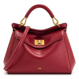 JW PEI Damen Lucia Klassische Top-Handtasche - Bordeauxrot