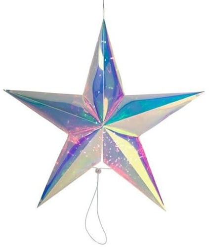 Gift Company Glow, Stern 3D mit LED, M, irisierend, 56x58x18cm