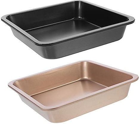 Cabilock Non-Stick Cake Tins 2pcs Set of Carbon Steel Baking Trays Ergonomic Edges