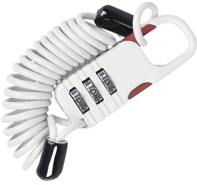 Candado para casco de motocicleta, combinación de 3 dígitos, cerradura retráctil antirrobo, dispositivo de bloqueo portátil para cochecitos, equipaje