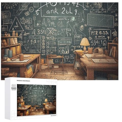 Mathematik-Puzzle für Damen und Herren, 1000 Teile, Puzzle für Erwachsene, herausforderndes Puzzle für Familie, Hochzeitsgeschenk