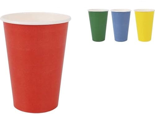 Algon | Set de 20 vasos de cartón desechables – Vasos cartón Tamaño 220CC Resistentes y ecológicos, ideales para bebidas frías y calientes