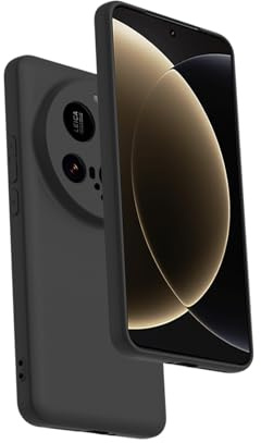 Bihizei Case for Xiaomi 15 Ultra, TPU Silicone Carbon Fiber Protection Flexible Cover, Shockproof Cover with Microfiber Lining, Black