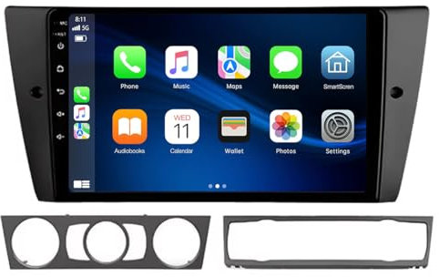 ADDUE Autoradio Kabelloses Auto für BMW 3 Series E90 E91 E92 E93 Android 14 Radio mit Navi 9 Zoll Touchscreen Bluetooth HiFi GPS Navigation WiFi FM RDS Radio Stereo,Rückfahrkamera