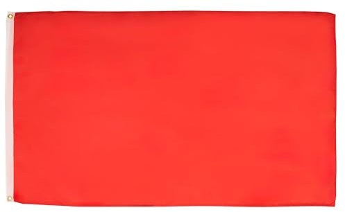 AZ FLAG - Lot de 2 Drapeau Unicolore Rouge - 90x60 cm - Drapeau De Couleur Rouge 100% Polyester Avec Oeillets Métalliques Intégrés