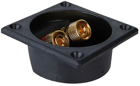Heavy duty subwoofer terminal box 4mm baseplate reduces resonance of clear sound output ABS copper acoustic terminal block
