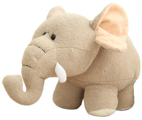 KUKUShining Elefanten Plüsch, Weiche Kuscheltier Stofftier Puppe Plüschtier Spielzeug Umarmungskissen Spielgefährten Für Die Inneneinrichtung(Gray,25cm/9.8in)