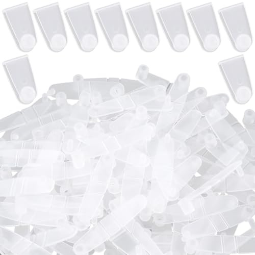 NONDK 200 Pcs Plastic Keychain Clips, Acrylic Keychain Connector, Clear Keychain Clips for Crafts, Keychain Attachment