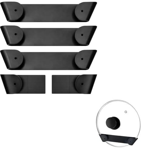 4Pcs Pan Lid Holder Wall-Mounted,Saucepan Lid Rack,Pan Lid Organiser