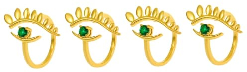 4pcs Ring Evil Eye Schmuck Finger Accessoire Goldlegierung