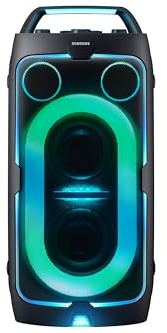 Samsung Sound Tower MX-ST50F/ZG Bluetooth Lautsprecher, Große Partybox & Musikbox mit Akku, 18 h Akkulaufzeit, 240 W, IPX4 wassergeschützt, Karaoke & Bass Booster, Tragbare Soundbox mit LED-Effekten
