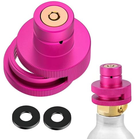 KBIBCK CO2 Quick-Adapter, Quick Connect Adapter für CO2 Soda, Kompatibel mit Duo, Art,Terra, Gaia und Crystal 3.0, Schnelladapter für Anschluss de Original CO2-Zylinder mit Trapezgewinde TR21-4
