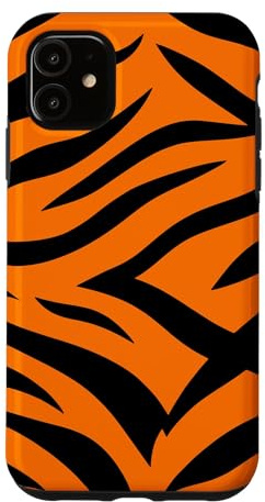 Hülle für iPhone 11 Handyhülle Tigermuster Tiger Muster Streifen