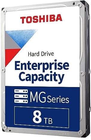 Toshiba 4TB Enterprise Internal Hard Drive – MG Series 3.5' SATA HDD Mainstream server and storage, 24/7 Reliable Operation, Hyperscale and cloud storage (MG08ACA16TE)