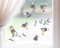 TinyFoxes Fenstebild Frühling - Fensterbild Hummeln aus 7 Teilen - selbstklebend und wiederverwendbar - handgezeichnet von Kristin Franke