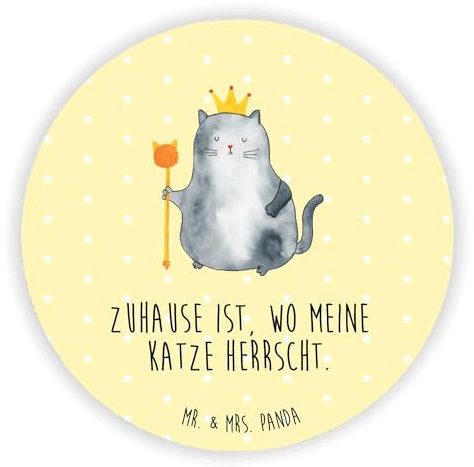Mr. & Mrs. Panda Magnet für Fotos Katze König - Geschenk, Familie, rundmagnet, Queen, kühlschrankmagnete, Kühlschrankmagnet, Haustier, Magnete, Haha