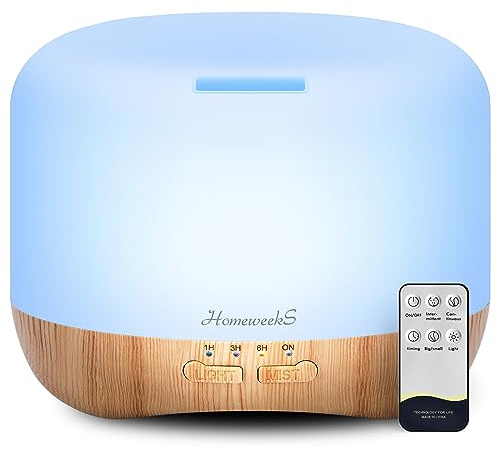Homeweeks Essential Oil Diffuser for Room Aromatherapy Scent Diffuser