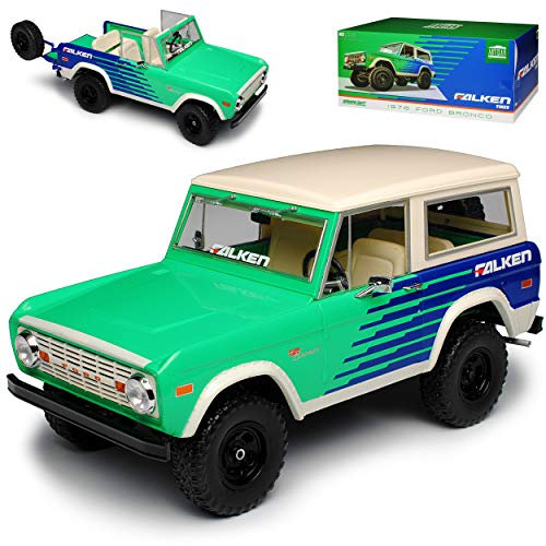 Greenlight Ford Bronco Falken Grün Blau 1. Generation 1966-1977 1/18 Modell Auto