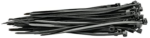 Draper 2.5 x 100mm Black Cable Ties | 100 Piece Cable Management | Multiple Applications High Quality Nylon | 70389