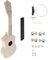 1 Satz Handmontiertes Ukulele-material-kit Starter-ukulele Handgefertigte Sopran-ukulele Machen Sie Ihr Eigenes Ukulele-kit Spielzeug-ukulele Montieren Hölzern Puzzle Kind Banjo