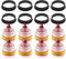 Yicare 8Pcs Kuchenform Tartelette Förmchen Silikon Backform Runde Form Mousse Kreis Ring Gebäck und Backenwerkzeuge für die Herstellung von Mousse Pie Quiche Kreisform