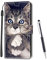 MadBee Kompatibel mit Samsung Galaxy S20 FE 5G / S20 FE Lite Hülle, Leder Handyhülle Tasche Schutzhülle Brieftasche Klapphülle Ständer und Kartensteckplätze Hülle (Katze A)