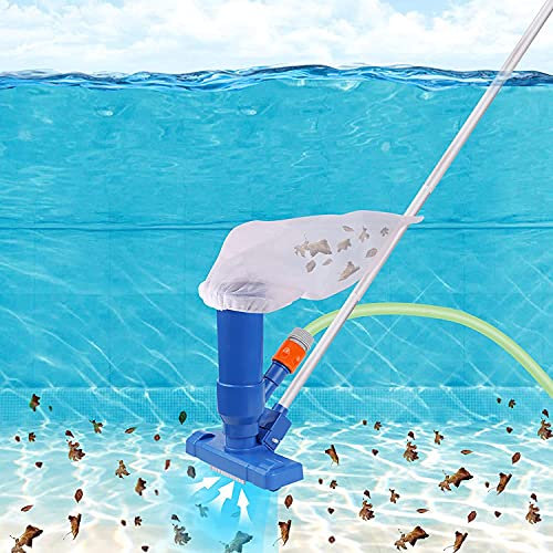 DWcouple Aspirapolvere Piscina,Mini Aspirapolvere Portatile Accessori con Sacchi a Rete e Guanti per la Pulizia, Kit Pulizia Piscina per la Pulizia degli Stagni delle Piscine Termali Fuori Terra