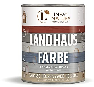 LINEA NATURA® Pintura rústica mate opaca, 1 L, color rojo sueco
