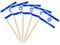 AhfuLife 100/200pcs Israel Toothpick Flags Cake Toppers, Israel Cocktail Stick Flag for Sandwich Food Cupcake Toppers Tableware World Cup Party Supplies Pub Royal Event Decor (200 Pcs)