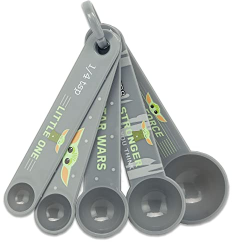 Disney Star Wars The Mandalorian Measuring Spoons - Adorable Baby Yoda Measuring Spoons for Kitchen