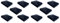 Haven Heritage Fence Toppers for Privacy - Pyramid Square Black Metal Fence Post Caps, Fence Post Caps, Fence Post Caps 100mm, Metal Square Black Top Post Caps, Wooden Fence Post Caps - 4 100mm (10)