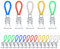 20Pcs Tea Towel Hanging Clips, 5 Colors Metal Tea Towel Storage Clip, Multicolour Bath Towels Clothes Peg for Homes Beach Bathroom (Blue Green Red Yellow Silver)