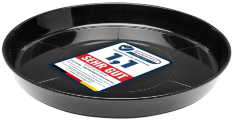 Garronda Blumentopf Untersetzer GD-0026 (Schwarz, ⌀ 22cm H 2,6cm)