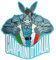 Adesivo Ciuccio Scudetto Napoli Campioni d'Italia - Sticker in PVC per auto moto scooter laptop casco adatto per tutte le superfici lisce - 10 cm, bianco
