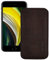 Suncase Funda de piel original compatible con Apple iPhone SE 3 (2022), color moca