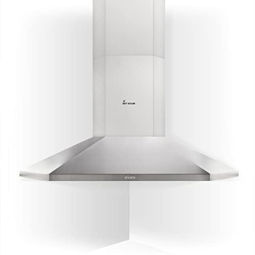 Cappa aspirante 100 cm | Cappa Cucina | acciaio inossidabile | Funzionamento a pulsante | ANGOLO106ED