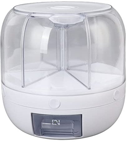 Wisecoco Dispensador Legumbres Giratorio, Dispensador Giratorio de Alimentos para Arroz, 6 Rejillas Dispensador Cereales Desayuno Giratorio de 360°, para Soja, Arroz, Cebada, Frijol Mungo(6KG)