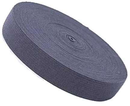 40M 20Mm 25Mm Ropa Colorida Costura Cintura Gruesa Banda Elástica Ancha Banda De Goma, Gris oscuro, 25mm