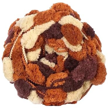 Wambere 1 Rolle 130g ca.28m Dicke Wolle Garn Pom Pom Ball Wolle Strickwolle Garn Plüschballgarn,Wolle zum Häkeln und Stricken,für DIY Handgemacht Kunsthandwerk Schals Mützen Kissen Decken,Farbe 2