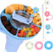 Twshiny Snackschale für Stanley Cup, Silikon Stanley Cup Snack Tray Kompatibel mit Stanley 1,2 l Wiederverwendbare Snack-Aufbewahrungsschale Stanley Cup Zubehör (Blau)