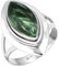Jeweloporium Grün Real Russischer Seraphinit 925 Silber Ringe für Frauen Edelstein Cocktail Silber Ringe Größe 60(19.1) Weihnachten - Geschenk viktorianisch Schmuck