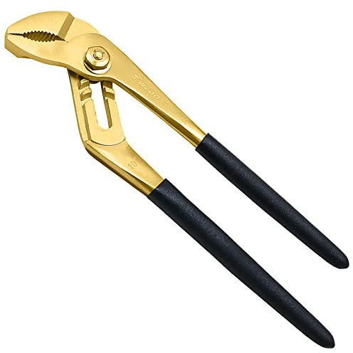 WEDO 25,4 cm Nut- und Federzange, Messing-Nut-Gelenkzange mit rutschfestem Griff, Wasserpumpenzange, Gleitgelenkzange, verstellbare Zange für Reparaturen zu Hause, Greifen, Muttern, Rohre und